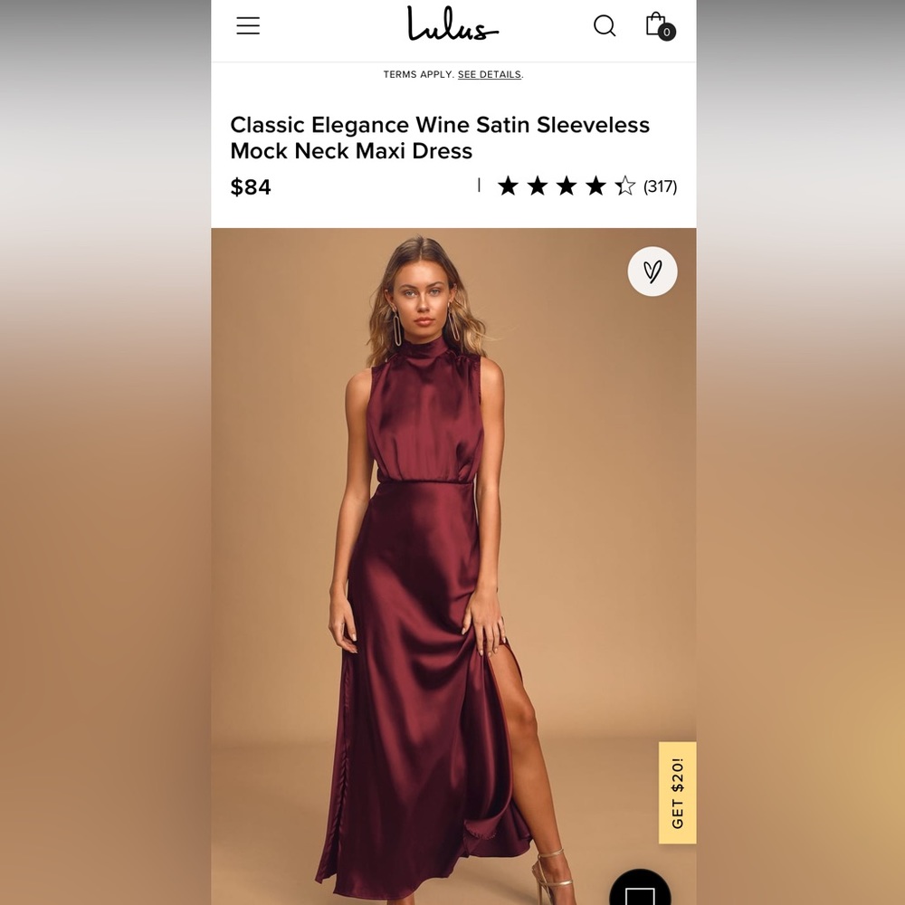 Lulus Classic Elegance Wine Satin Sleeveless Mock Neck Maxi Dress